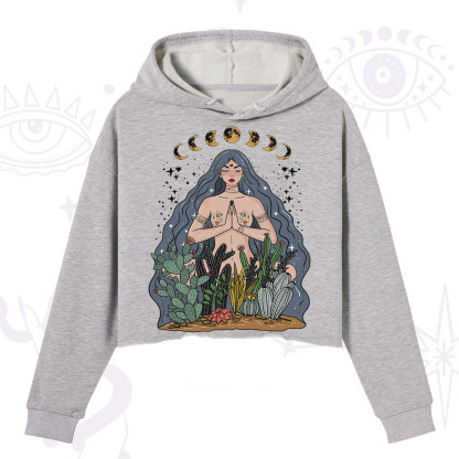 Purplehecate Goddess of Growth Crop Hoodie