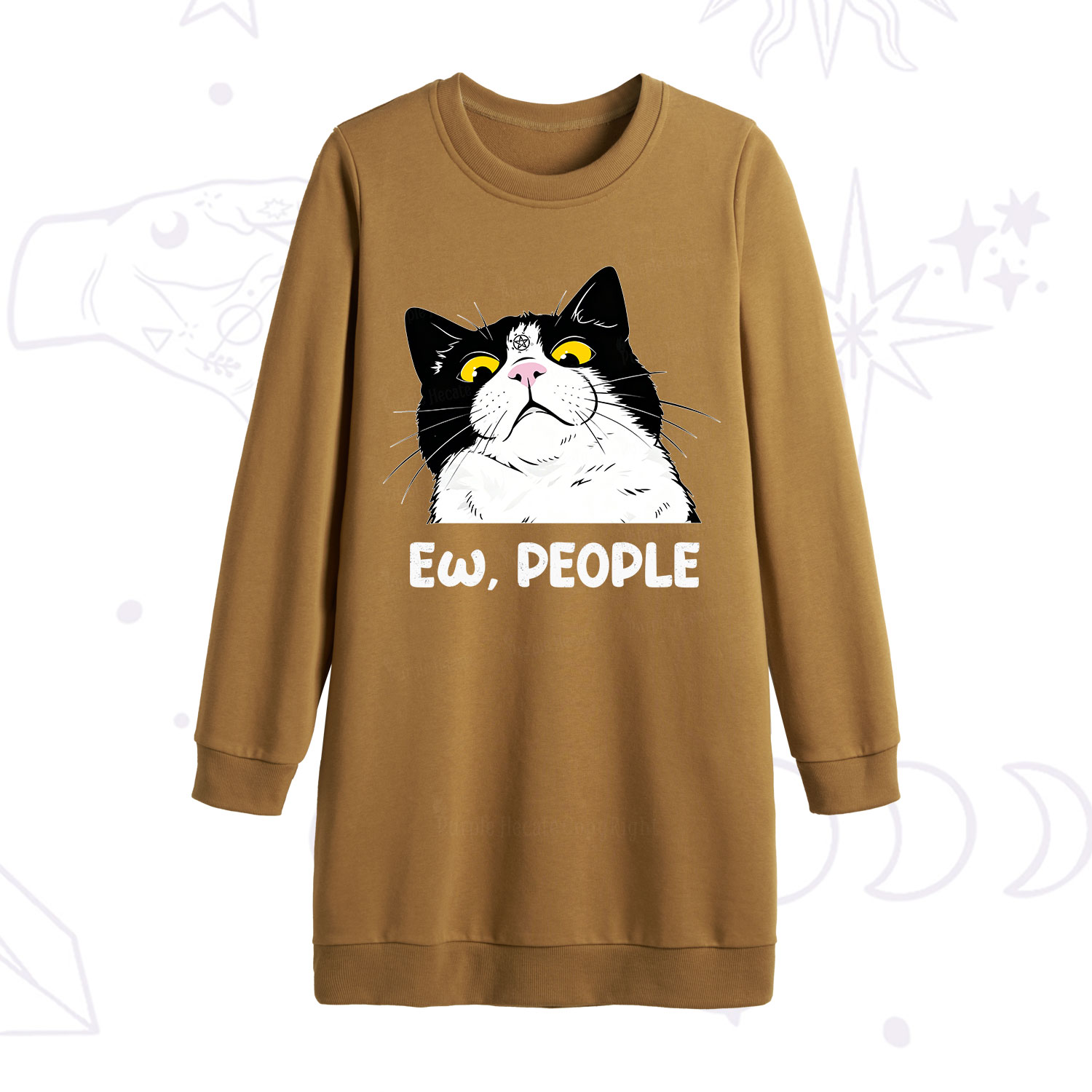Purplehecate Ew People Cat Sweatshirt Dress