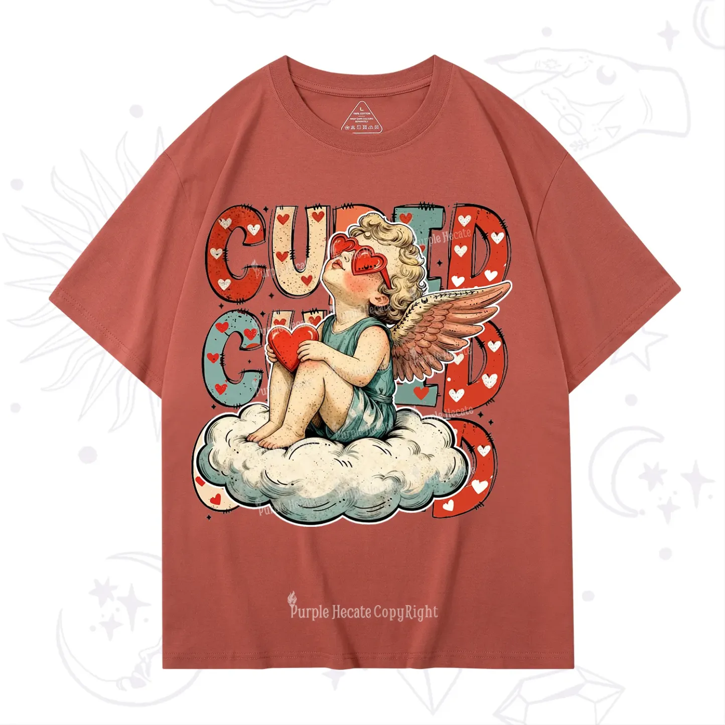 Purplehecate Retro Cupid Vibes Valentine T-Shirt
