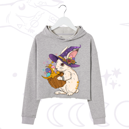 Purplehecate Enchanted Bunny Easter Crop Hoodie