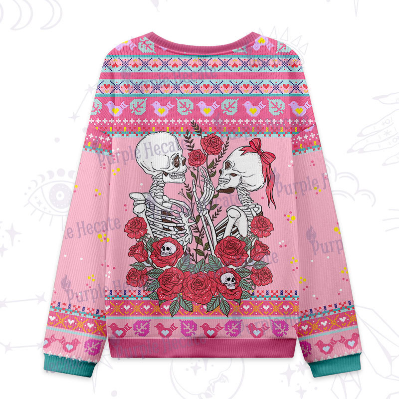 Purplehecate The Lovers Skeleton Tarot Ugly Valentine Sweatshirt