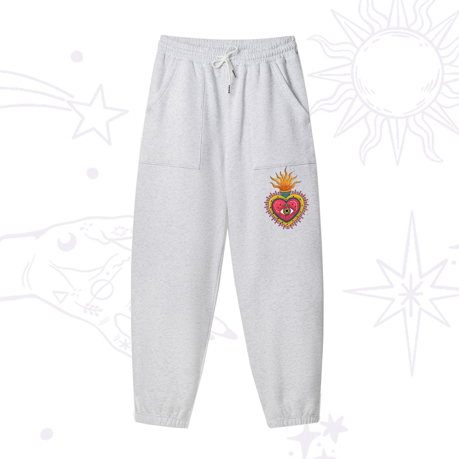 Purplehecate The Fiery Eye Fleece Sweatpants
