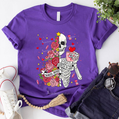 Purplehecate Sorta Rosy Sorta Scary Valentine Couple T-Shirt