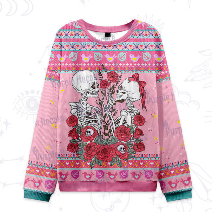 Purplehecate The Lovers Skeleton Tarot Ugly Valentine Sweatshirt