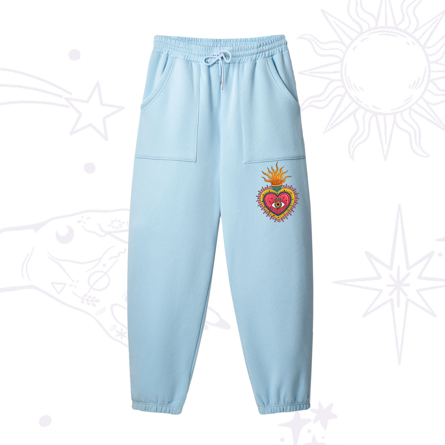 Purplehecate The Fiery Eye Fleece Sweatpants