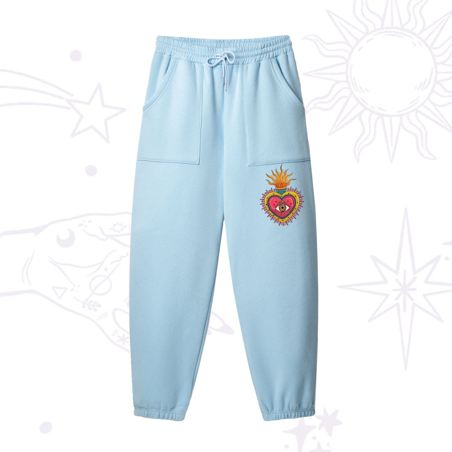 Purplehecate The Fiery Eye Fleece Sweatpants