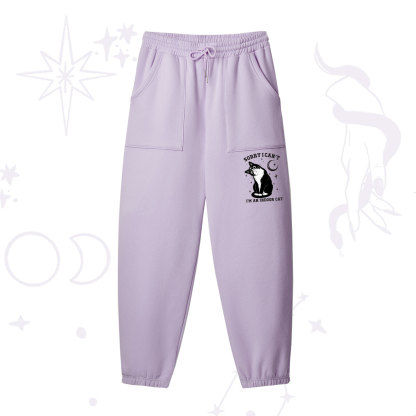 Purplehecate Sorry I Can't Go I'm an Indoor Cat Fleece Sweatpants