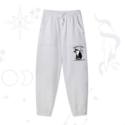 Purplehecate Sorry I Can't Go I'm an Indoor Cat Fleece Sweatpants