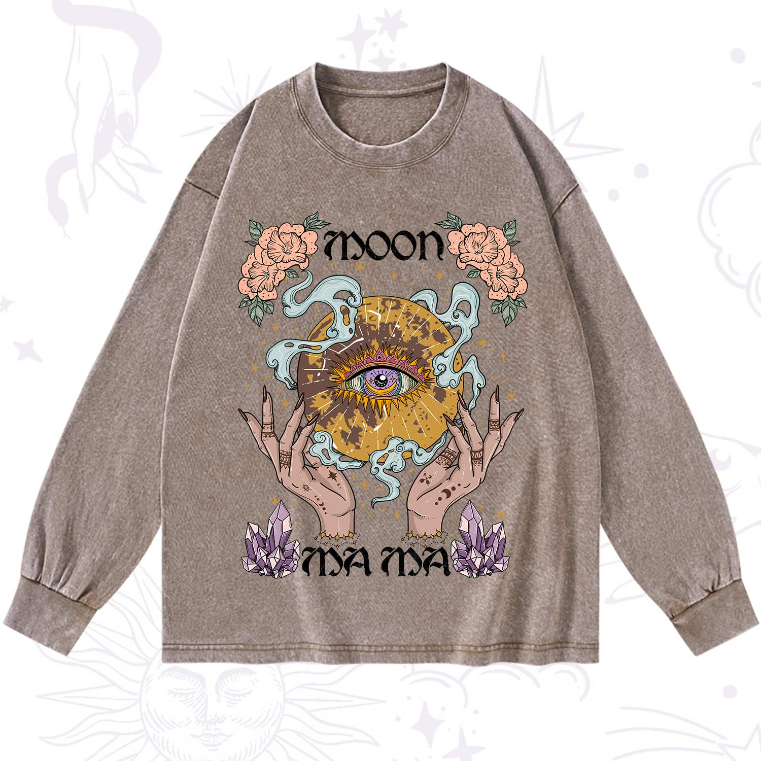 Purplehecate Moon Mama Washed Long Sleeve Shirt