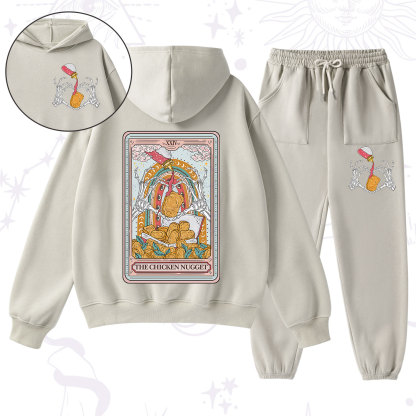 Purplehecate The Chicken Nugget Food Tarot Fleece Hoodie Suit