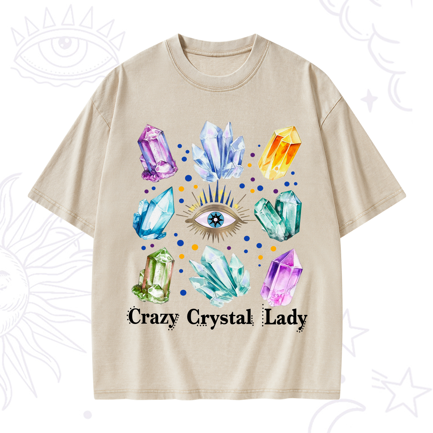 Purplehecate Crysral Lady Washed T-Shirt