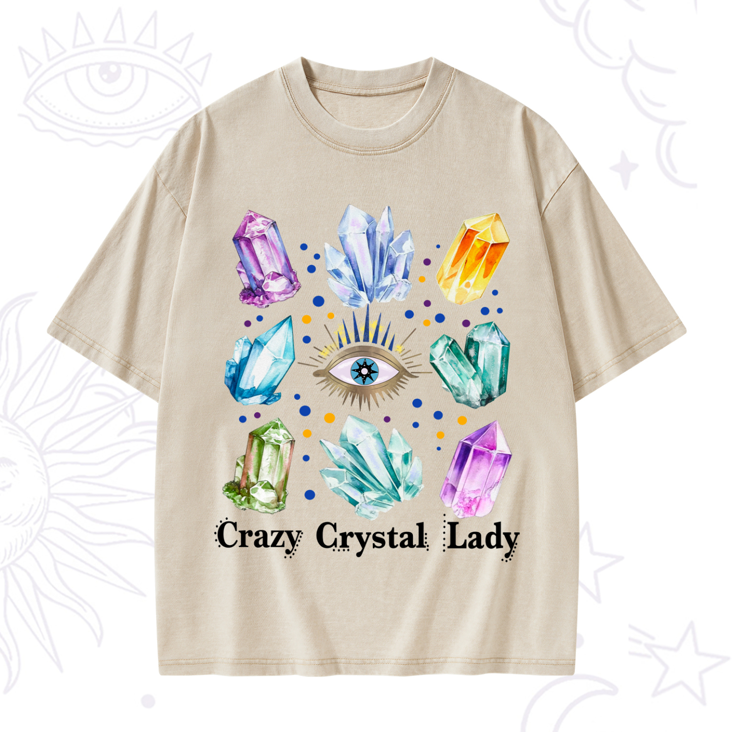 Purplehecate Crysral Lady Washed T-Shirt