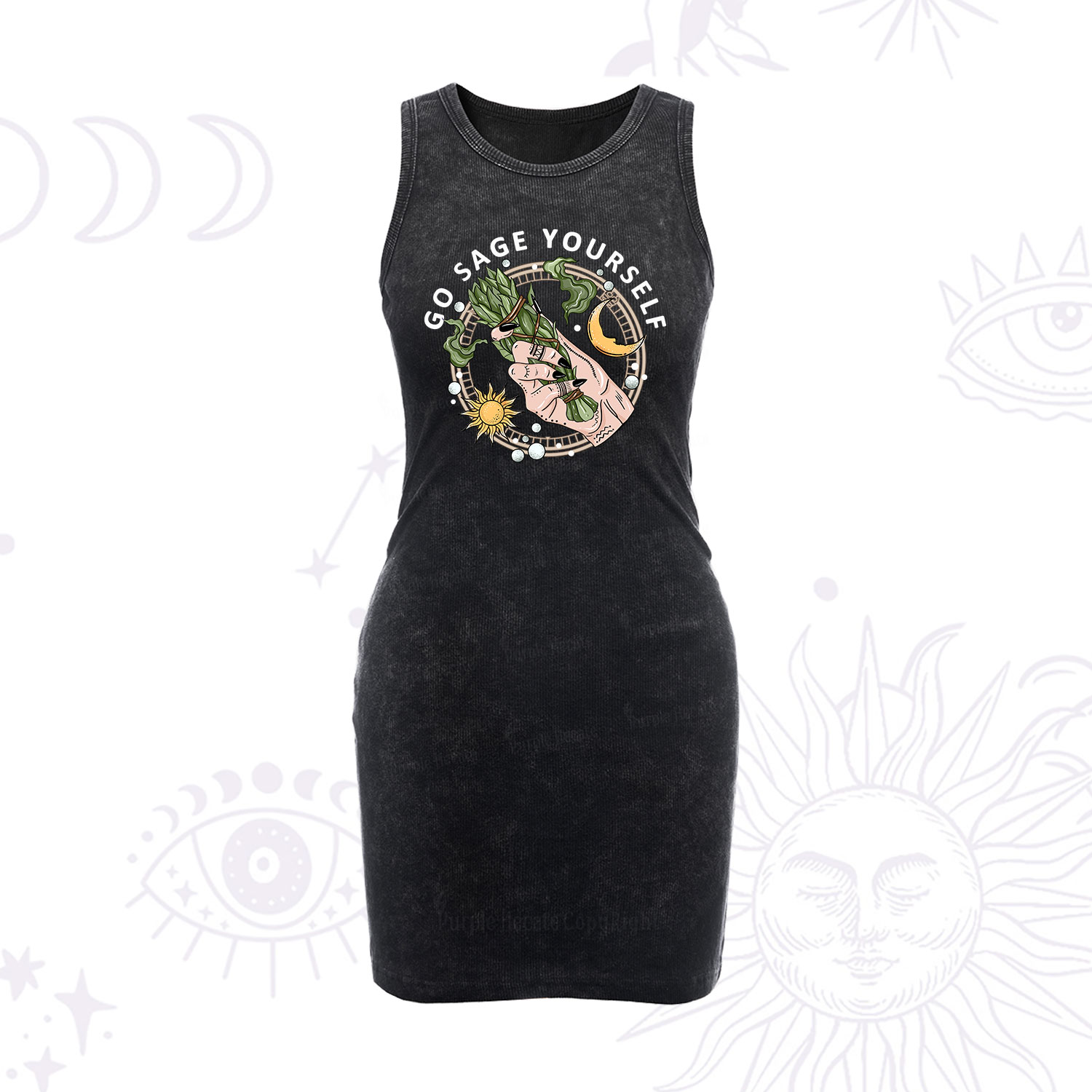 Purplehecate Go Sage Yourself Vintage Bodycon Tank Dress