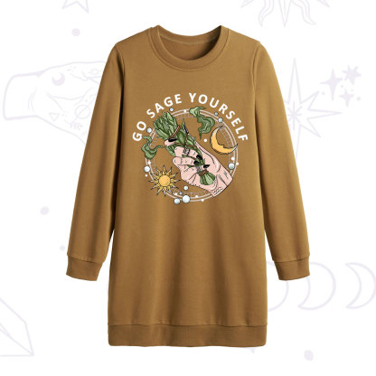 Purplehecate Go Sage Yourself Sweatshirt Dress