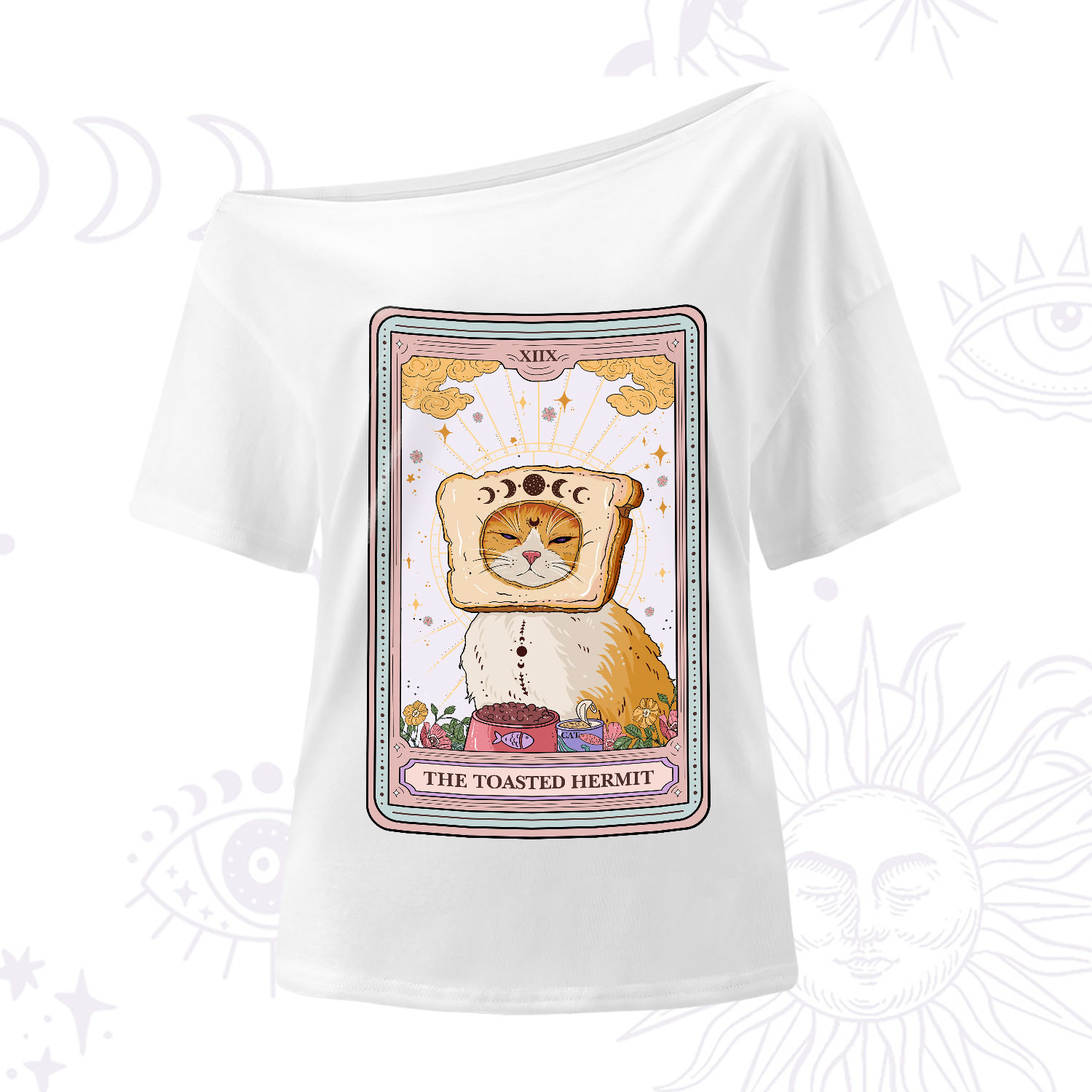 Purplehecate The Toasted Hermit Tarot One-Shoulder T-Shirt