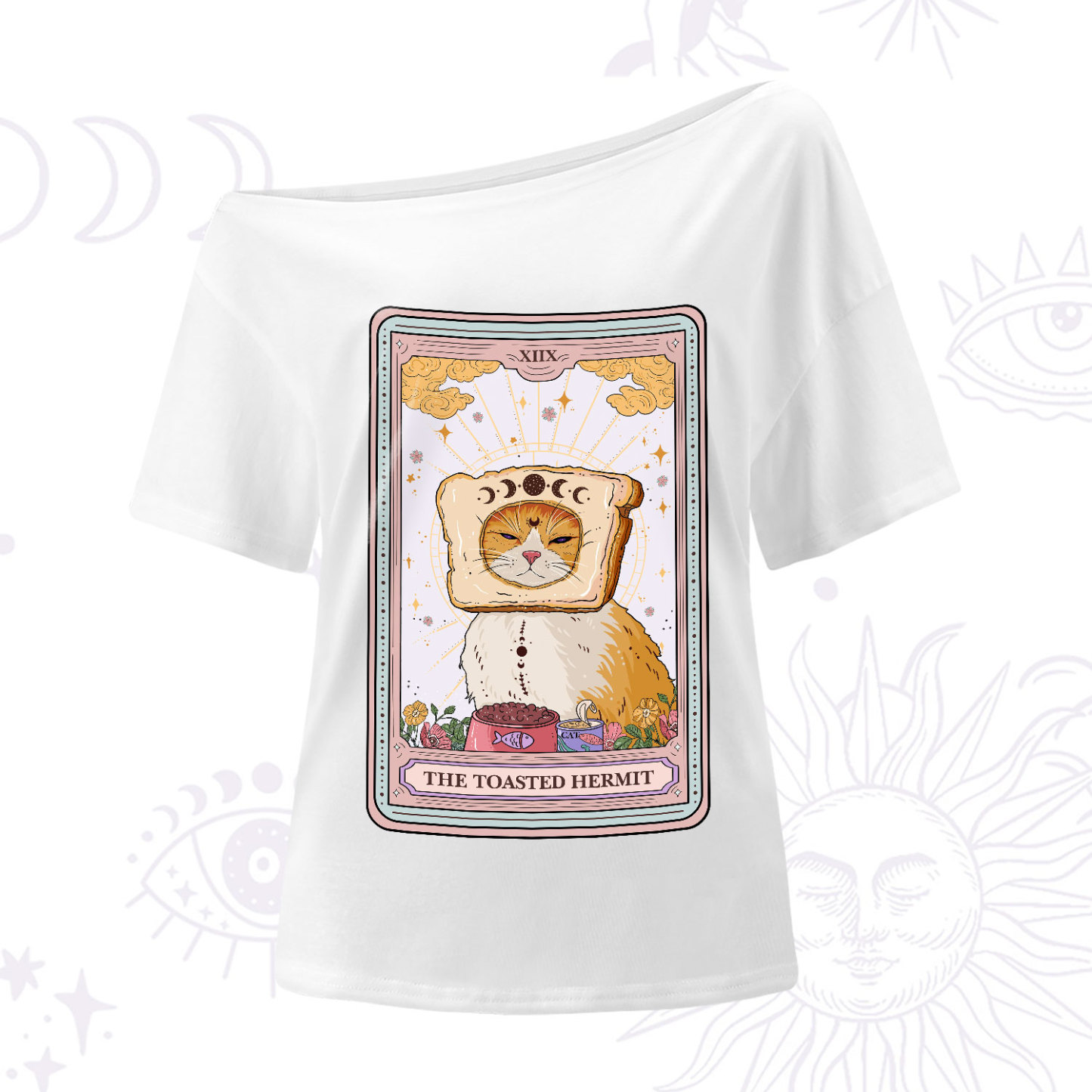 Purplehecate The Toasted Hermit Tarot One-Shoulder T-Shirt