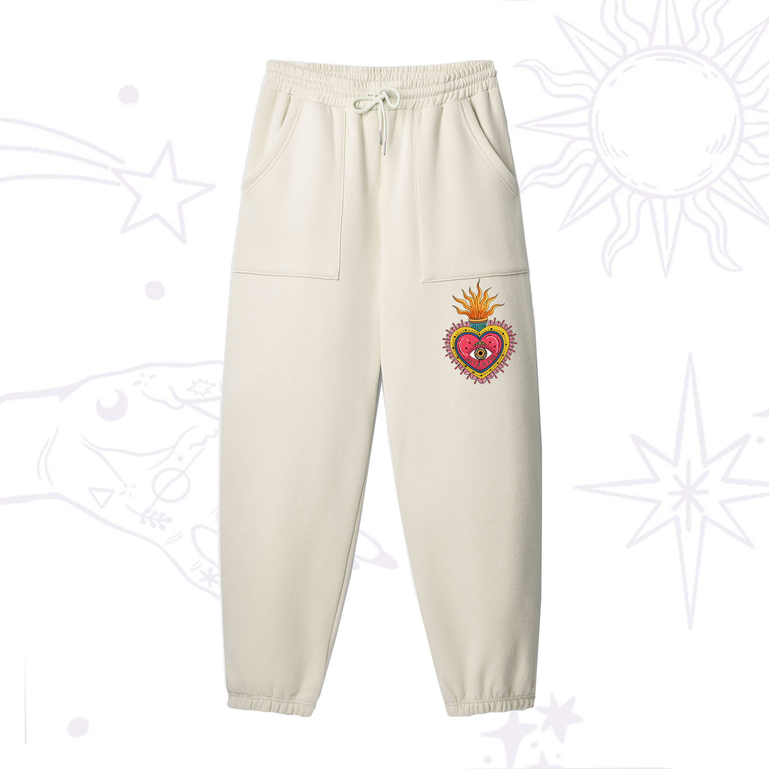 Purplehecate The Fiery Eye Fleece Sweatpants