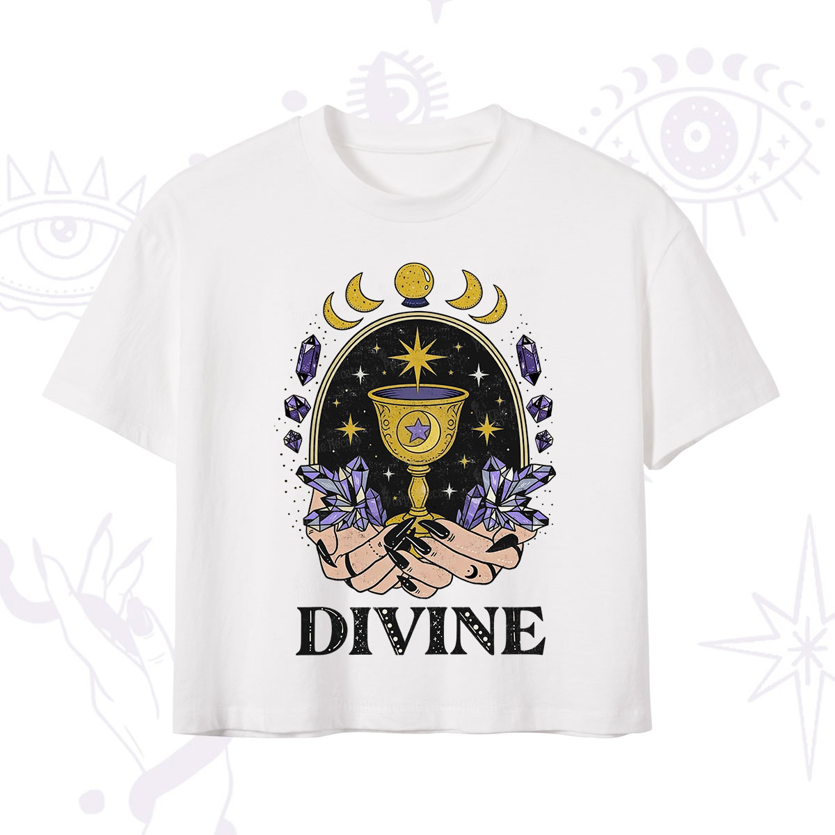 Purplehecate Divine Energy Crop T-Shirt