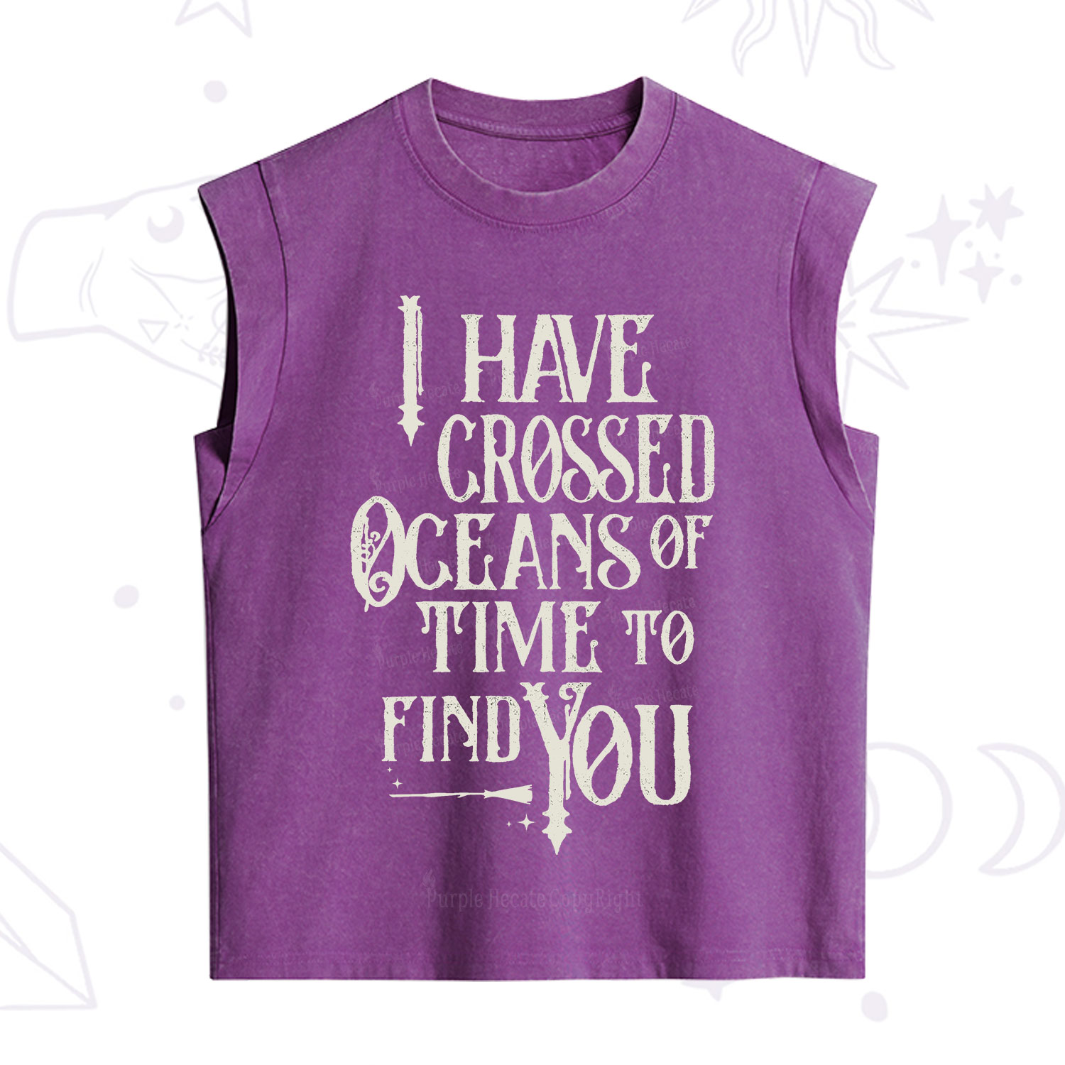 Purplehecate Across Oceans of Time I Found You Vintage Washed Tank