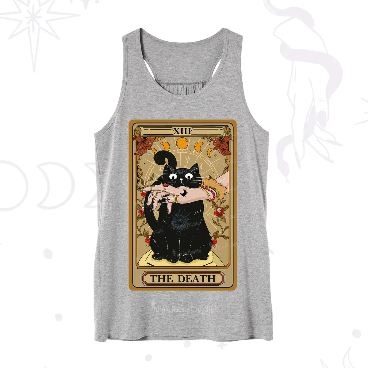 Purplehecate The Death Tarot Black Cat Tank