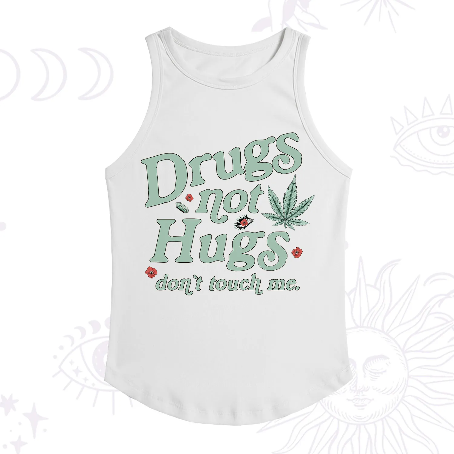 Purplehecate Sarcastic Weed Racerback Tank Top