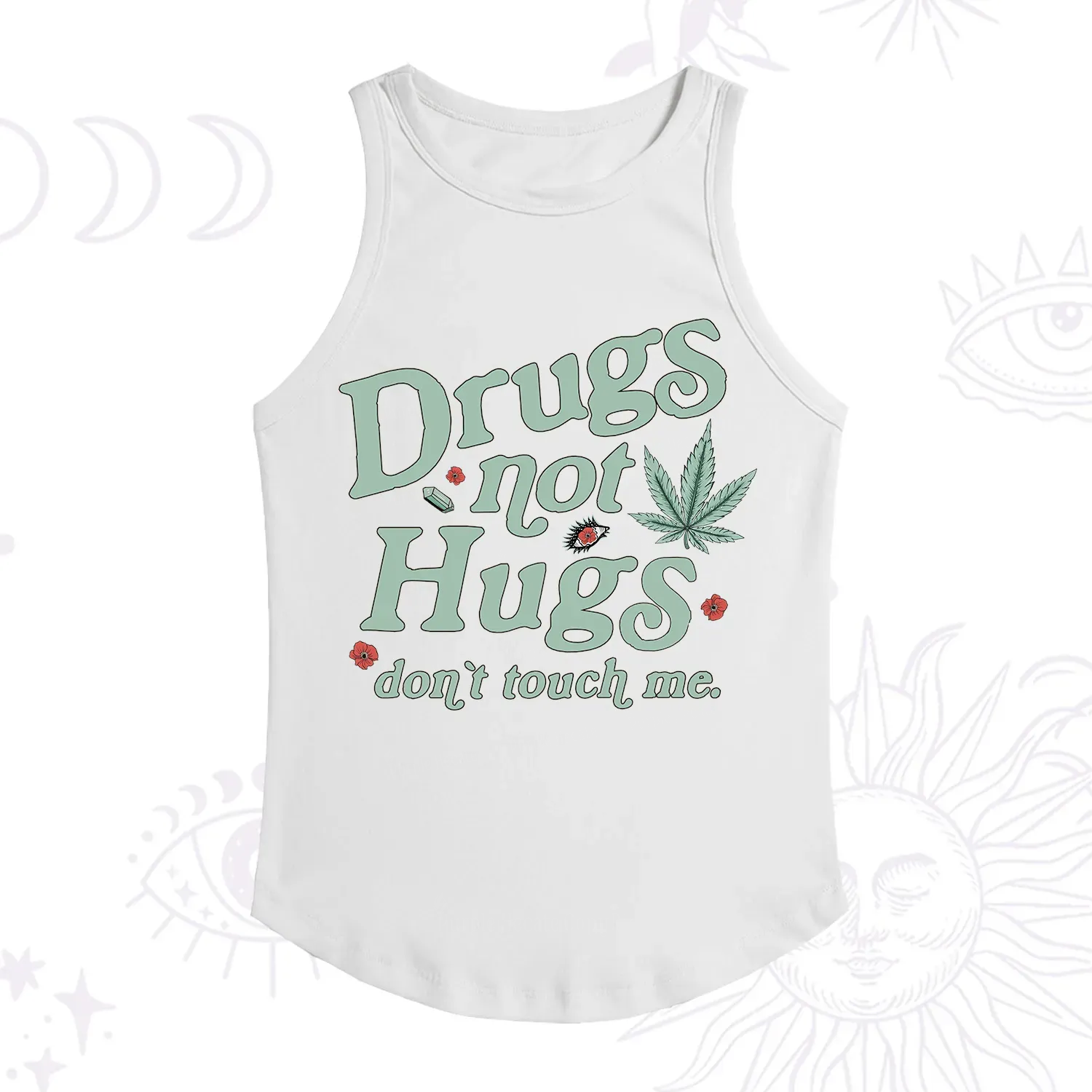 Purplehecate Sarcastic Weed Racerback Tank Top
