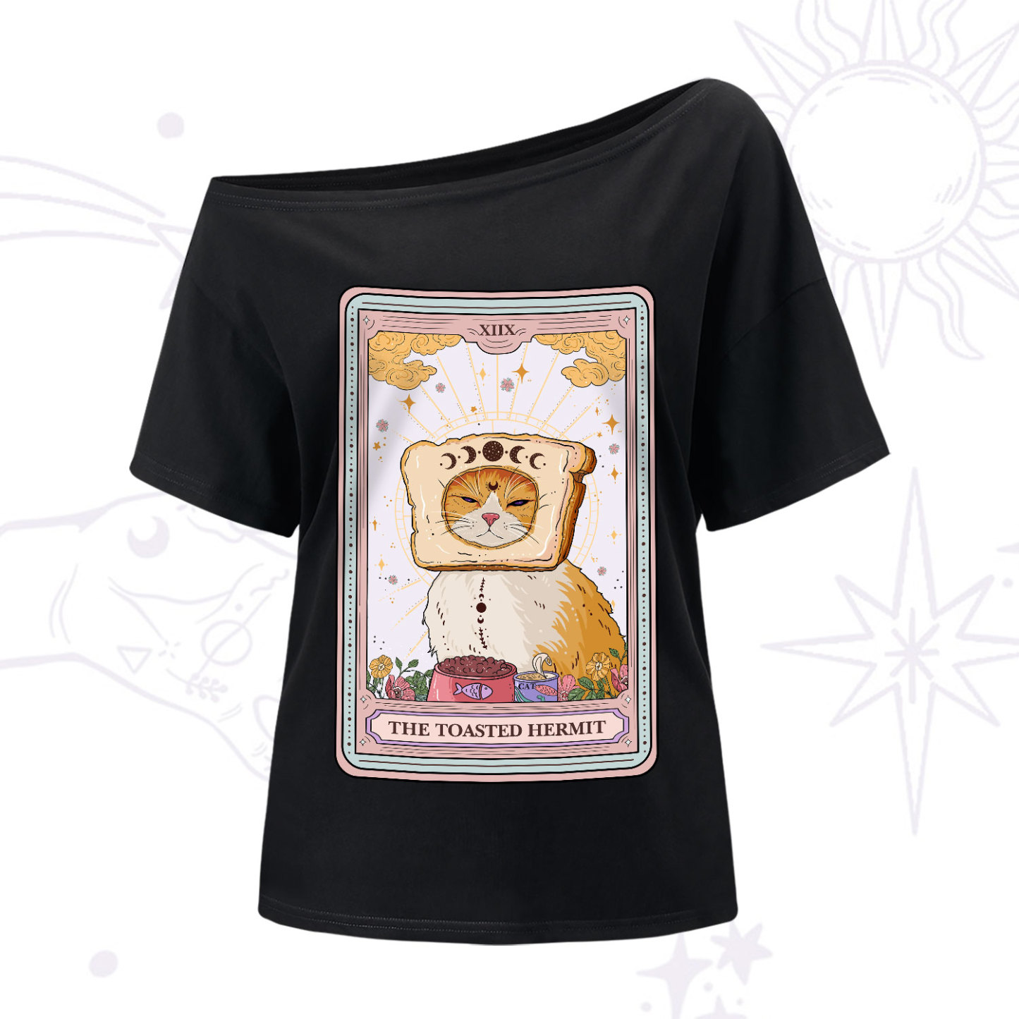 Purplehecate The Toasted Hermit Tarot One-Shoulder T-Shir
