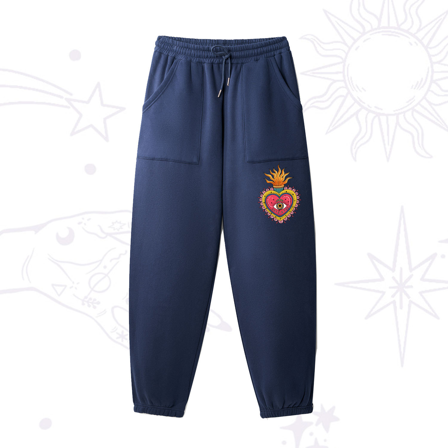 Purplehecate The Fiery Eye Fleece Sweatpants