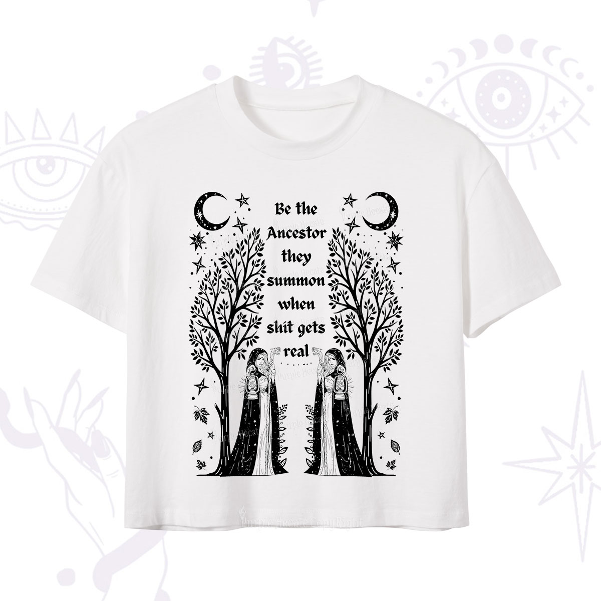 Purplehecate Be The Ancestor They Summon When Shit Gets Real Crop T-Shirt