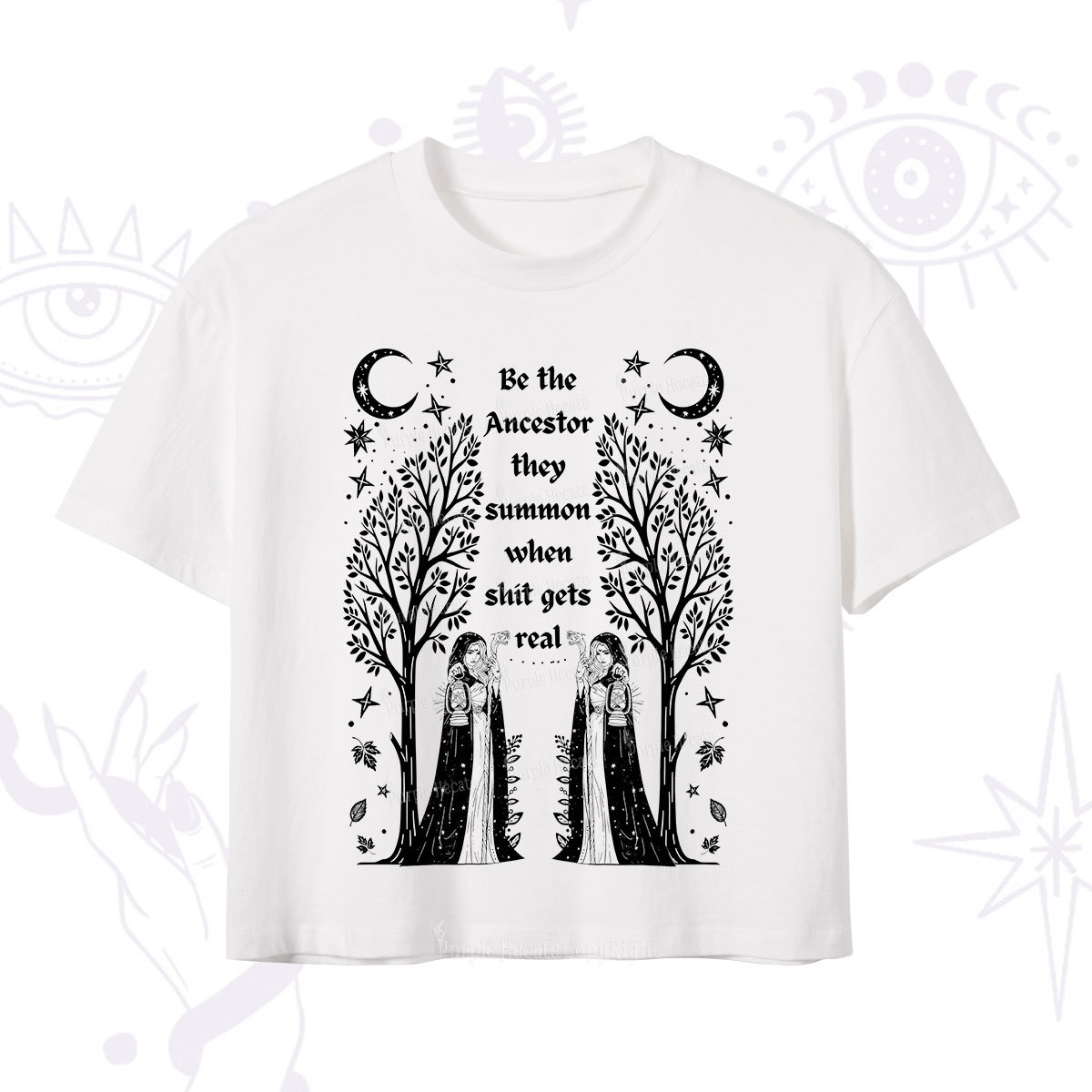 Purplehecate Be The Ancestor They Summon When Shit Gets Real Crop T-Shirt