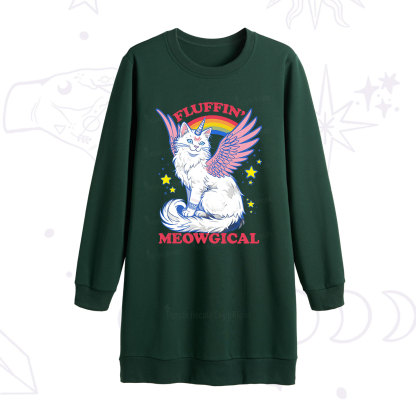Purplehecate Fluffin Meowgical Sweatshirt Dress