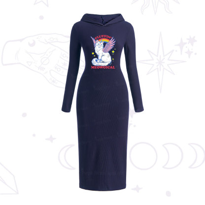 Purplehecate Fluffin Meowgical Hooded Knit Dress