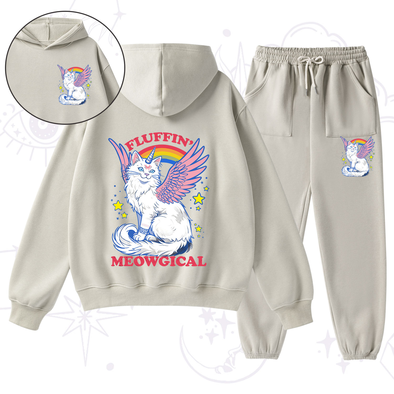 Purplehecate Fluffin Meowgical Fleece Hoodie Suit