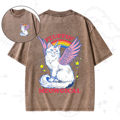 Purplehecate Fluffin Meowgical Washed T-Shirt
