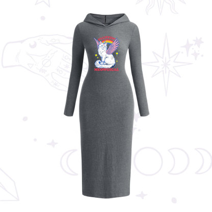 Purplehecate Fluffin Meowgical Hooded Knit Dress