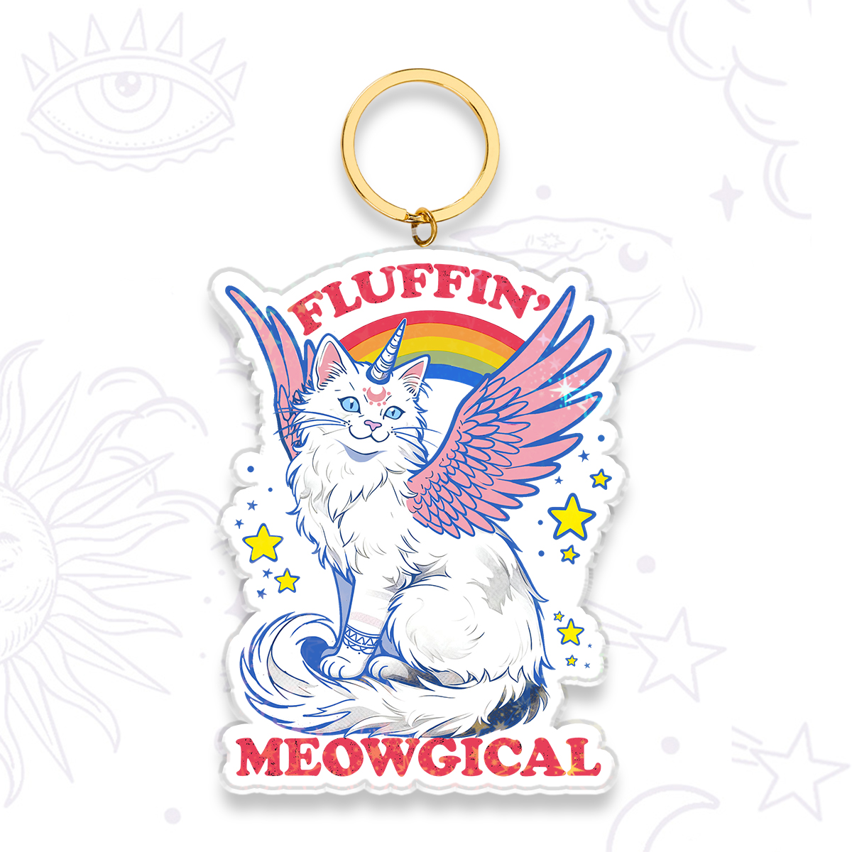 Purplehecate Fluffin Meowgical Keychain