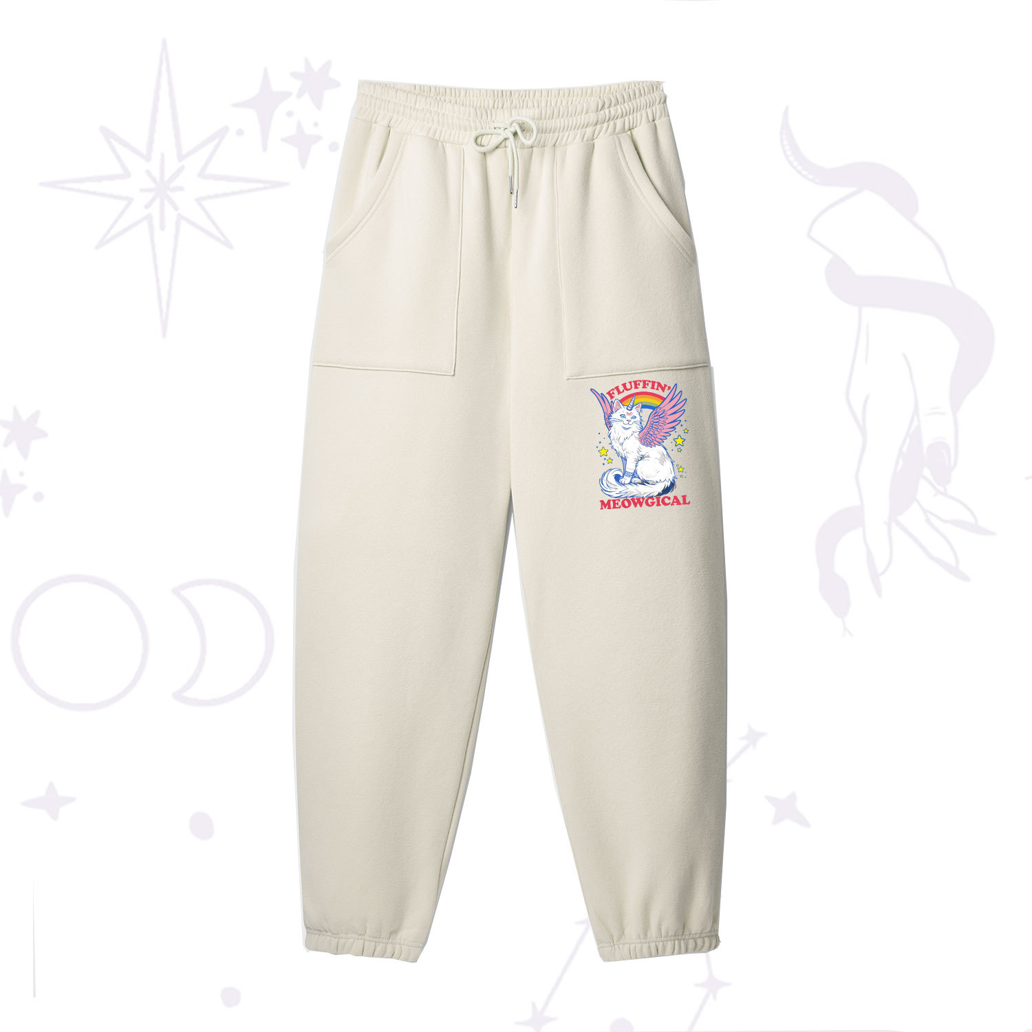 Purplehecate Fluffin Meowgical Fleece Sweatpants