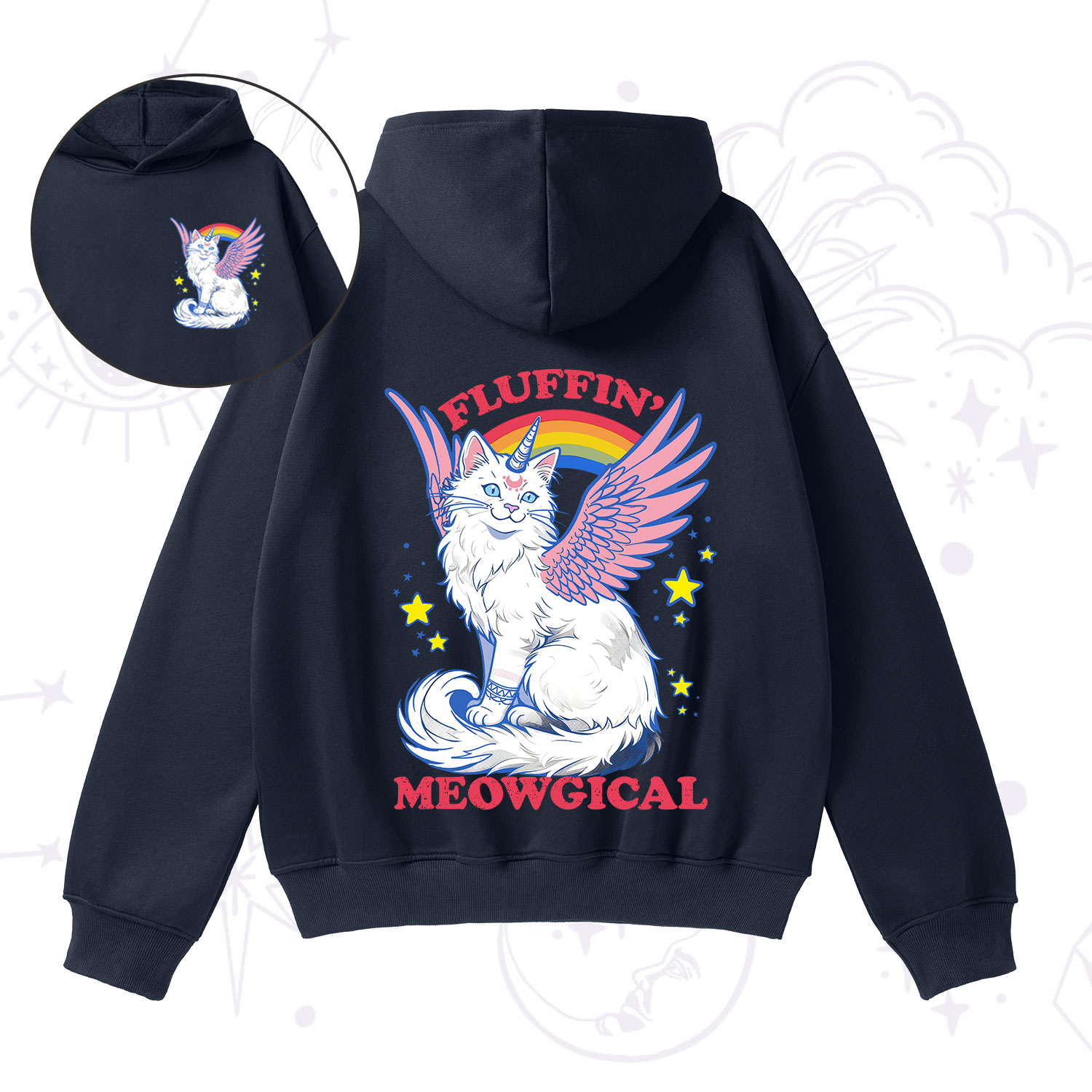 Purplehecate Fluffin Meowgical Fleece Hoodie Suit