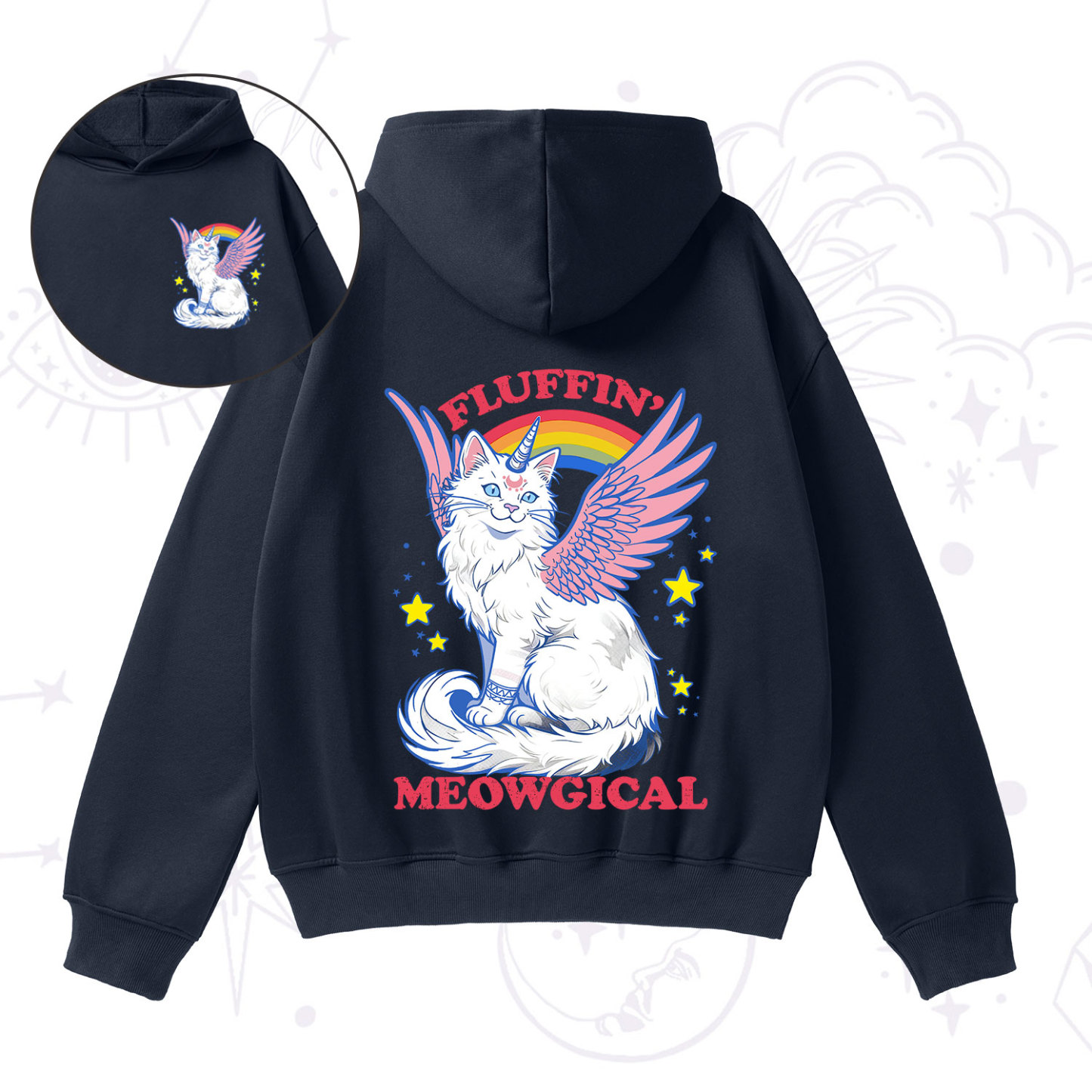Purplehecate Fluffin Meowgical Fleece Hoodie Suit