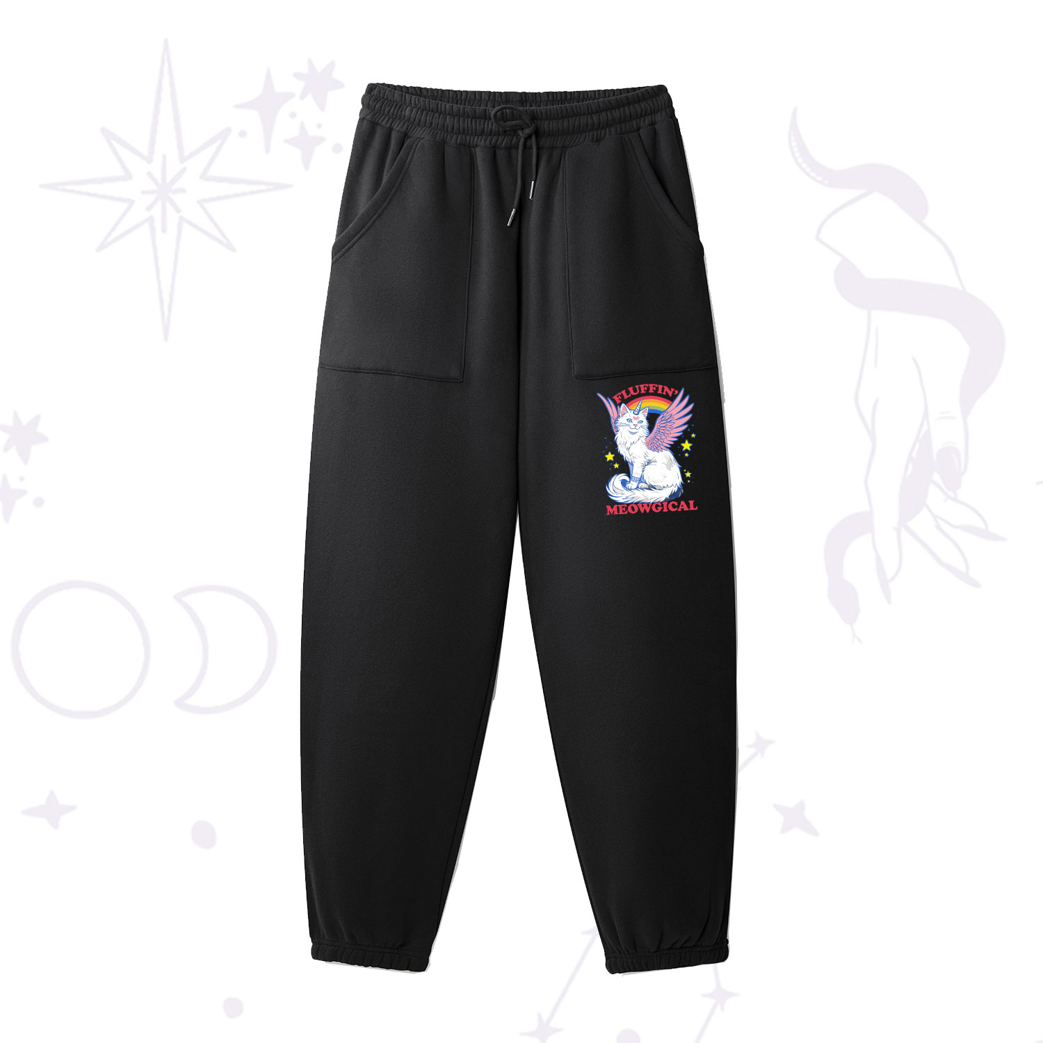 Purplehecate Fluffin Meowgical Fleece Sweatpants