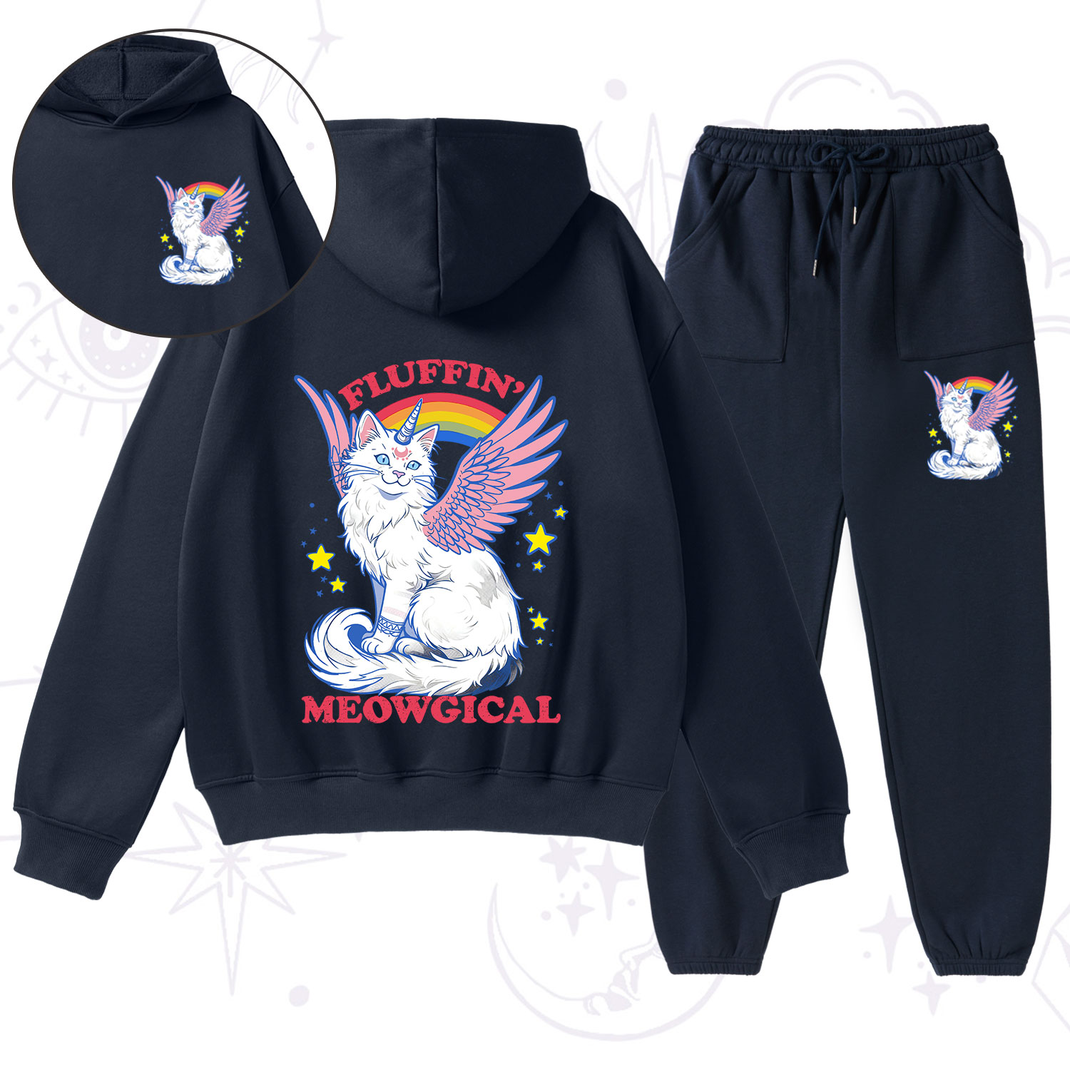 Purplehecate Fluffin Meowgical Fleece Hoodie Suit