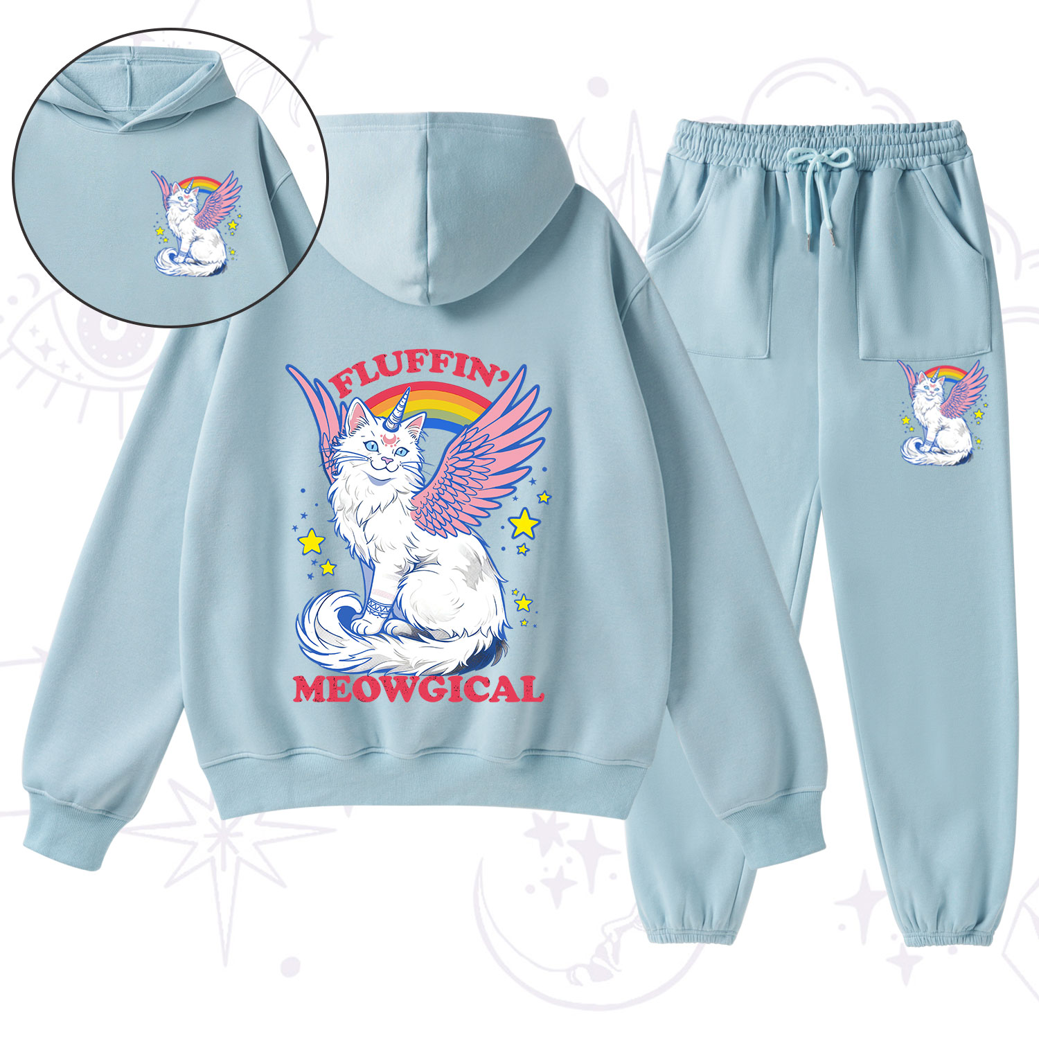 Purplehecate Fluffin Meowgical Fleece Hoodie Suit