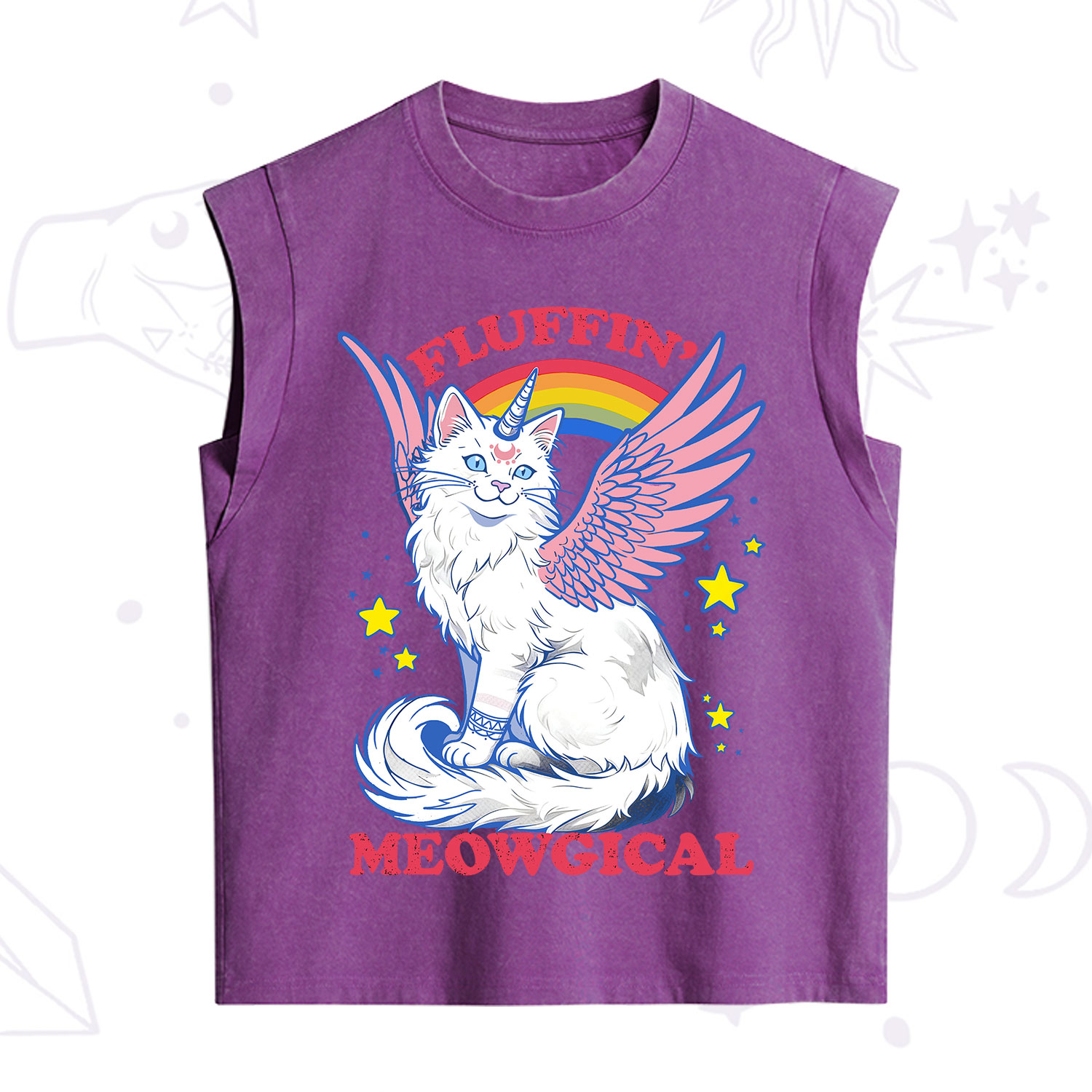 Purplehecate Fluffin Meowgical Vintage Washed Tank
