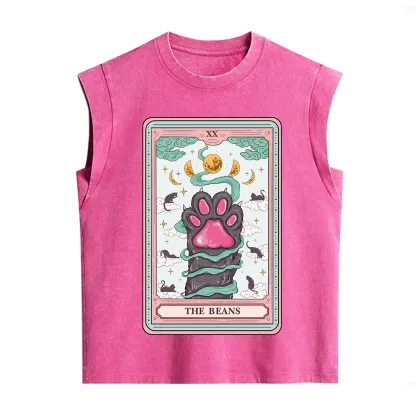 Purplehecate The Beans Cat Tarot Vintage Washed Tank