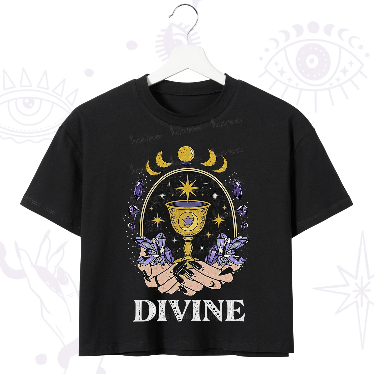 Purplehecate Divine Energy Crop T-Shirt