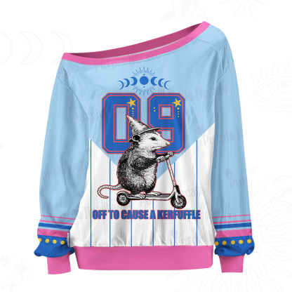 Purplehecate Off To Cause A Kerfuffle Off The Shoulder Graphic Jersey
