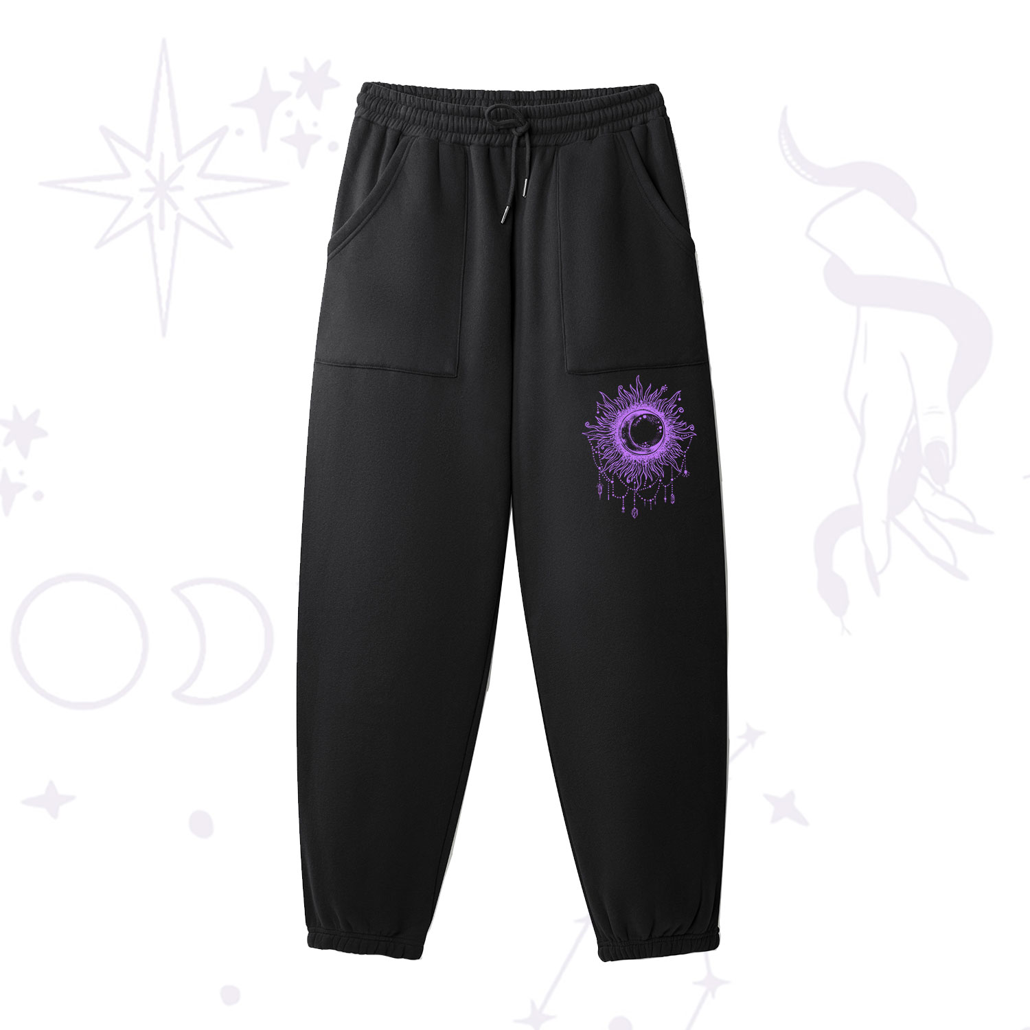 Purplehecate Starry Eye Fleece Sweatpants