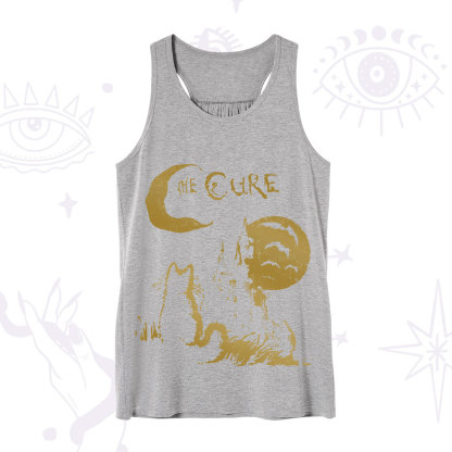 Purplehecate Goth Moon Cat Post-Punk Tank