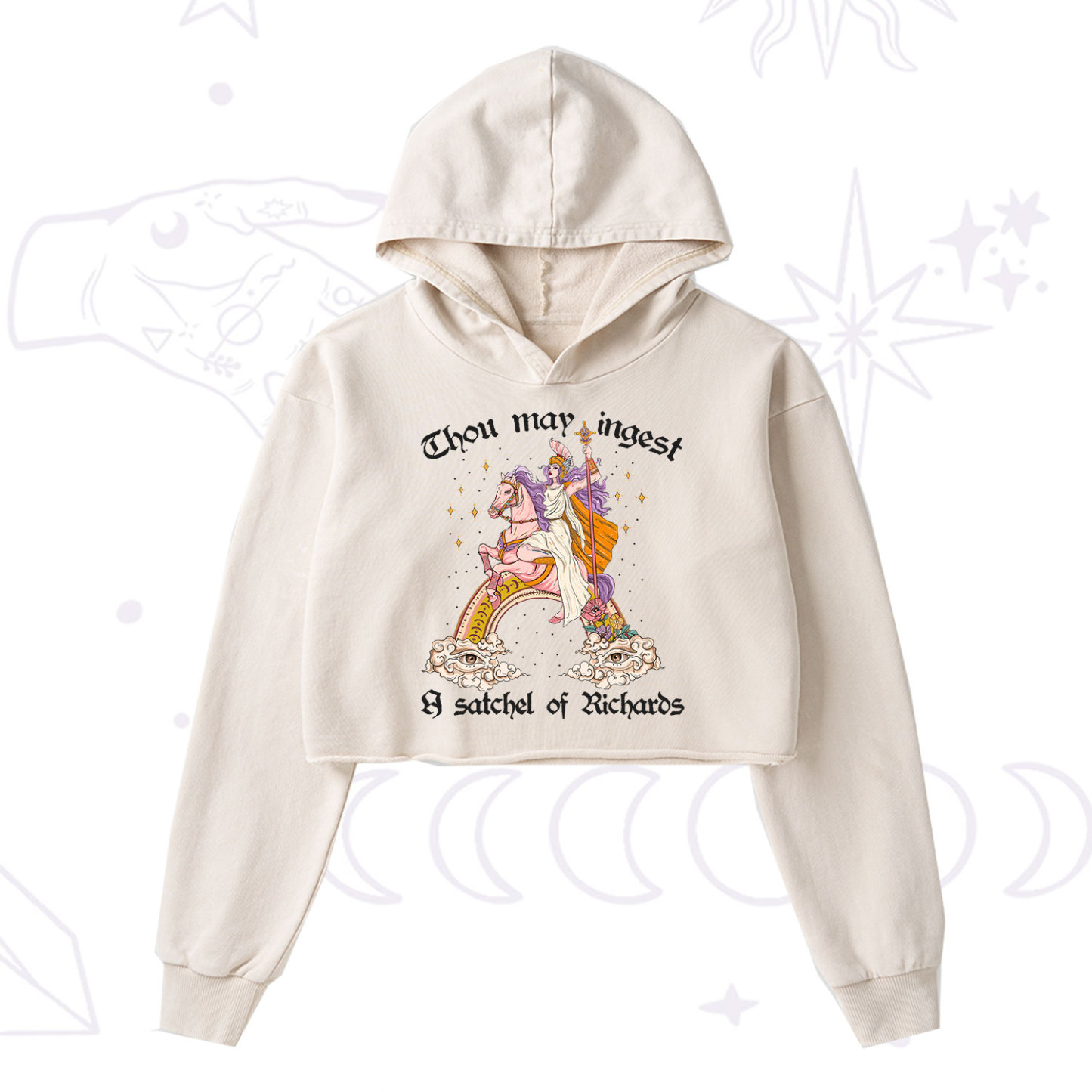Purplehecate Thou may ingest a satchel of Richards Washed Cropped Hoodie