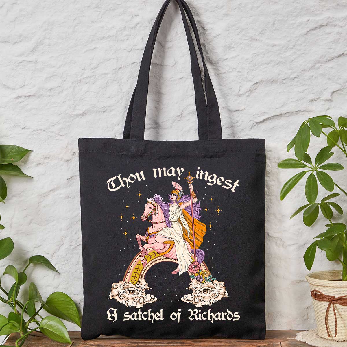 Purplehecate Thou may ingest a satchel of Richards Tote Bag
